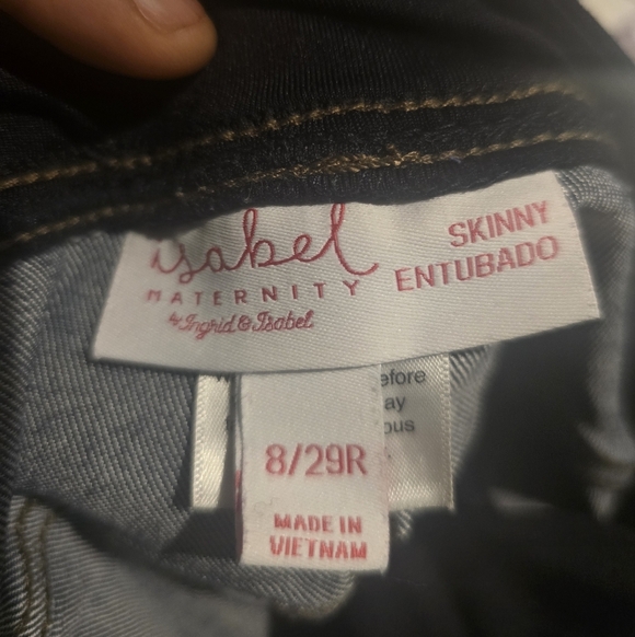 Isabel High-Waisted Blue Maternity Jeans Sz 8 Women 32x29 - Picture 8 of 8